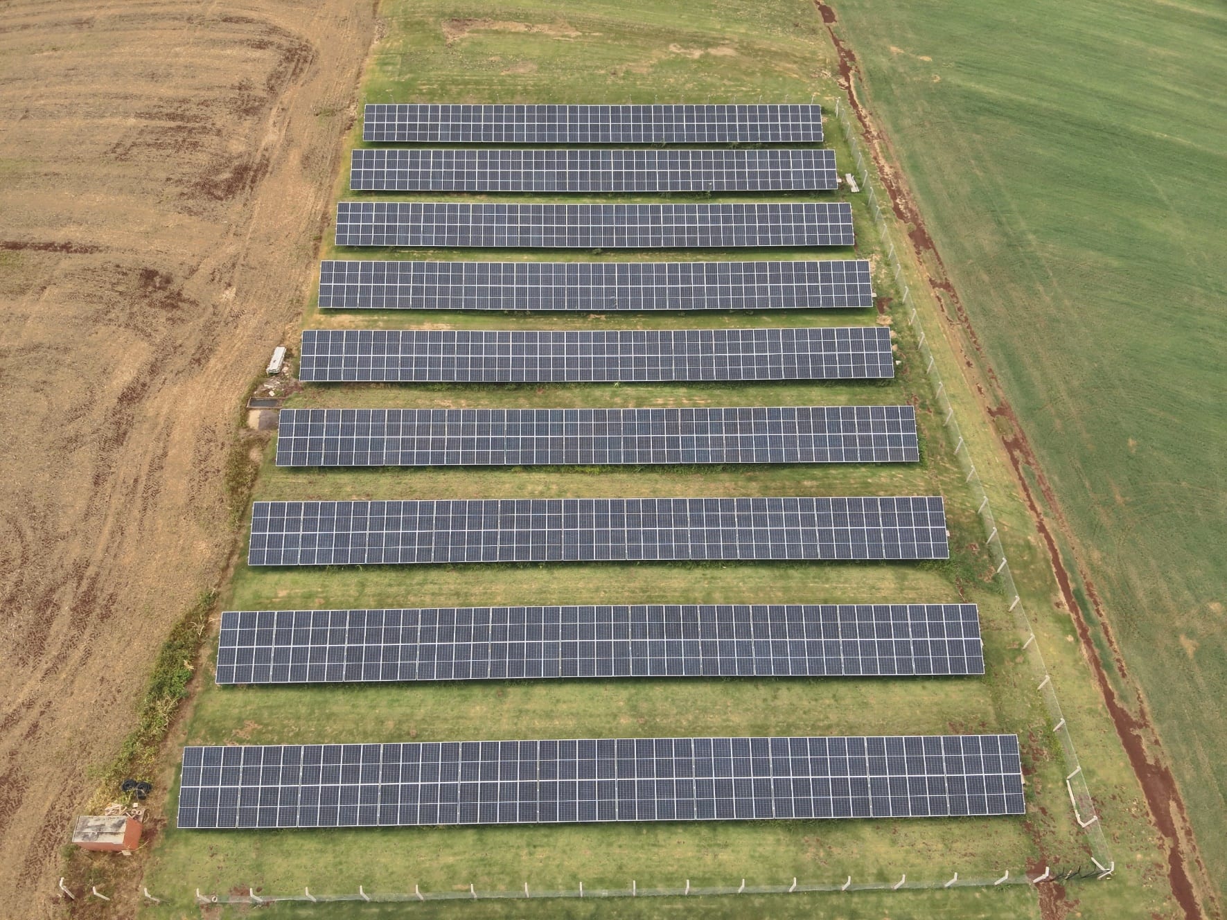 UFV Weber 300 kWp — vista aérea da usina solar instalada